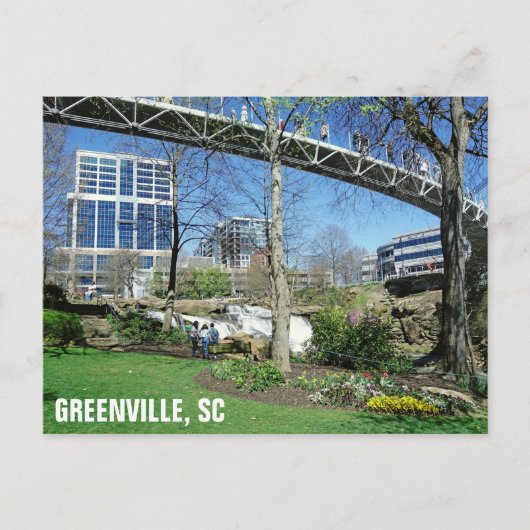 Greenville South Carolina Liberty Bridge Travel Postkarte (Vorderseite)