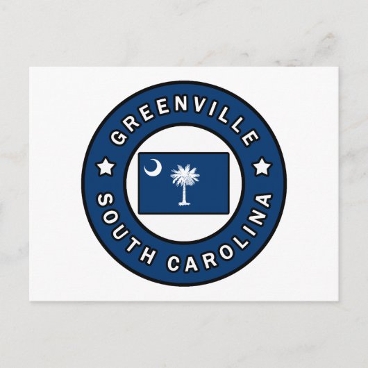 Greenville South Carolina Postkarte (Vorderseite)