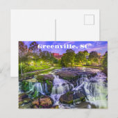 Greenville, South Carolina Reedy River Downtown Postkarte (Vorne/Hinten)