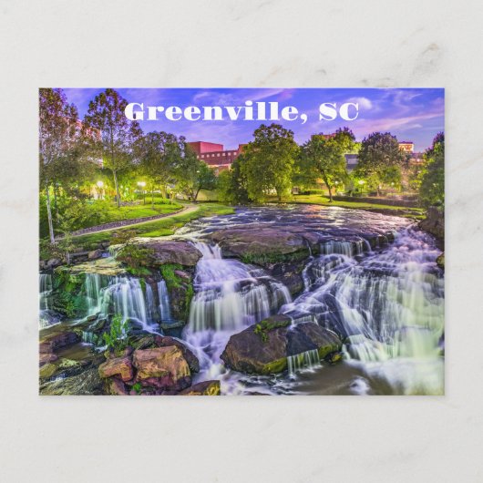 Greenville, South Carolina Reedy River Downtown Postkarte (Vorderseite)