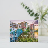 Greenville, South Carolina Reedy River Downtown Postkarte (Stehend Vorderseite)