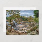 Greenville South Carolina Reedy River Falls Park Postkarte (Vorne/Hinten)