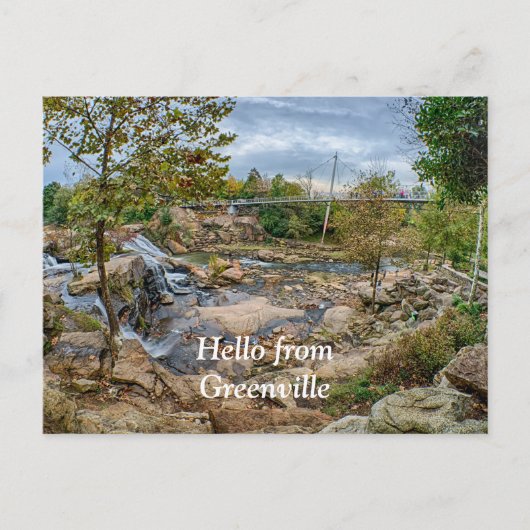 Greenville South Carolina Reedy River Falls Park Postkarte (Vorderseite)