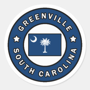 Greenville South Carolina Runder Aufkleber