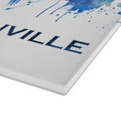 Greenville South Carolina Skyline Blue Schneidebrett (Ecke)