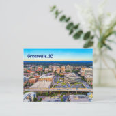 Greenville, South Carolina Sommer Downtown View Postkarte (Stehend Vorderseite)