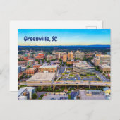 Greenville, South Carolina Sommer Downtown View Postkarte (Vorne/Hinten)