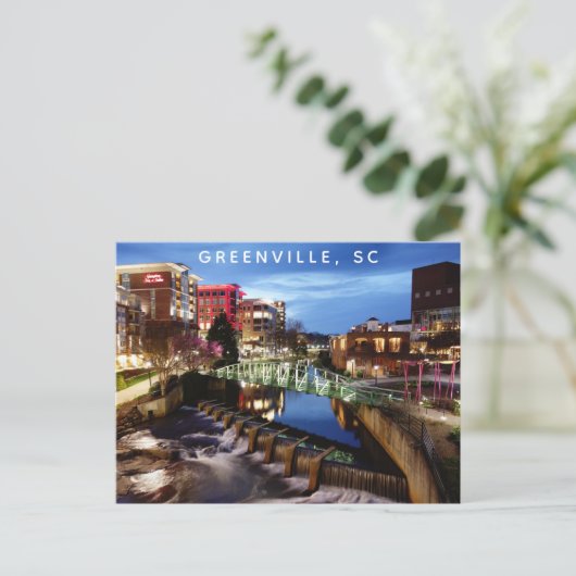 Greenville South Carolina Travel Foto Postkarte (Stehend Vorderseite)