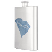 Greenville South Carolina Wood Grain Flachmann (Links)