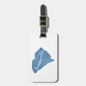 Greenville South Carolina Wood Grain Gepäckanhänger (Vorderseite vertikal)