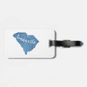 Greenville South Carolina Wood Grain Gepäckanhänger (Rückseite horizontal)