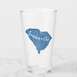 Greenville South Carolina Wood Grain Glas