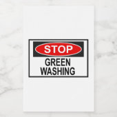 Greenwash-Zeichen beenden (1) Lebensmitteletikett (Einzelnes Label)