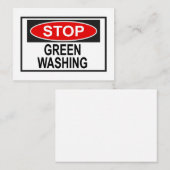 Greenwash-Zeichen beenden (1) Mitteilungskarte (Vorne/Hinten)