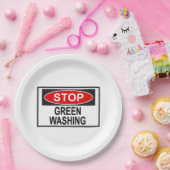 Greenwash-Zeichen beenden (1) Pappteller (Party)