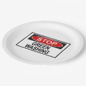 Greenwash-Zeichen beenden (1) Pappteller (Schrägansicht)