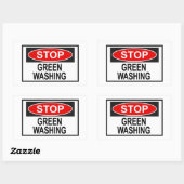 Greenwash-Zeichen beenden (1) Rechteckiger Aufkleber (Blatt)