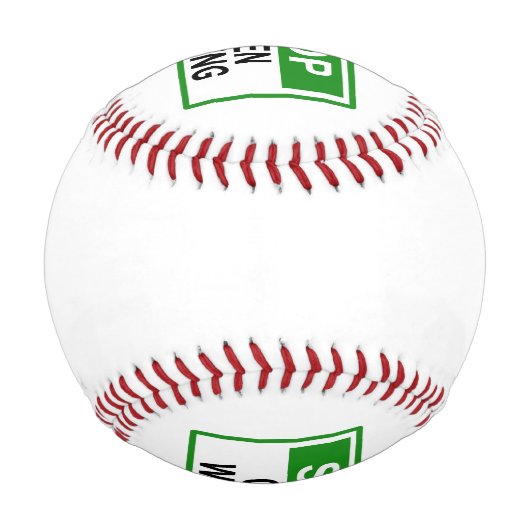 Greenwash-Zeichen beenden Baseball (Rückseite)