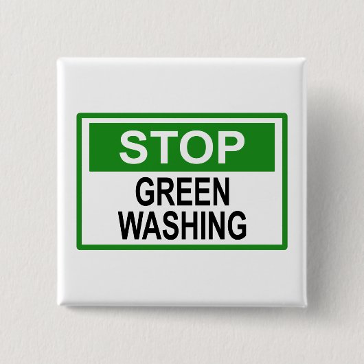 Greenwash-Zeichen beenden Button (Vorderseite)