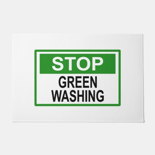 Greenwash-Zeichen beenden Fußmatte (Vorderseite)