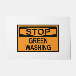 Greenwash-Zeichen beenden Fußmatte