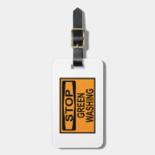 Greenwash-Zeichen beenden Gepäckanhänger (Vorderseite vertikal)