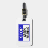 Greenwash-Zeichen beenden Gepäckanhänger (Vorderseite vertikal)