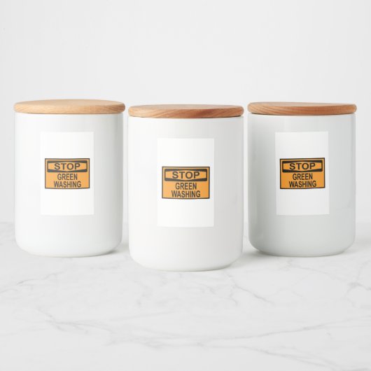 Greenwash-Zeichen beenden Lebensmitteletikett (Flaschen)