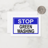 Greenwash-Zeichen beenden Mitteilungskarte (Vorderseite/Rückseite Beispiel)