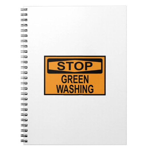 Greenwash-Zeichen beenden Notizblock (Vorderseite)