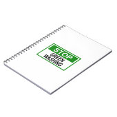 Greenwash-Zeichen beenden Notizblock (Linke Seite)