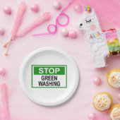 Greenwash-Zeichen beenden Pappteller (Party)