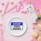 Greenwash-Zeichen beenden Pappteller (Party)