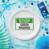 Greenwash-Zeichen beenden Pappteller (Party)