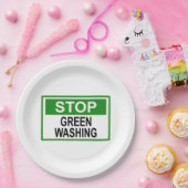 Greenwash-Zeichen beenden Pappteller (Party)