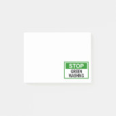 Greenwash-Zeichen beenden Post-it Klebezettel (Vorderseite)