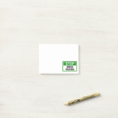 Greenwash-Zeichen beenden Post-it Klebezettel (Auf Schreibtisch)