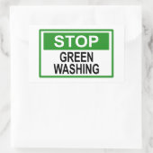 Greenwash-Zeichen beenden Rechteckiger Aufkleber (Tasche)