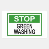 Greenwash-Zeichen beenden Rechteckiger Aufkleber (Vorderseite)