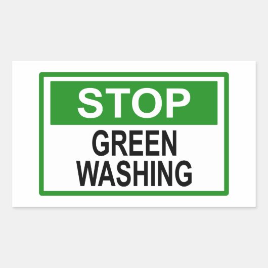 Greenwash-Zeichen beenden Rechteckiger Aufkleber (Vorderseite)