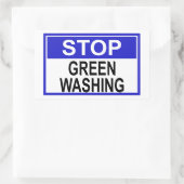 Greenwash-Zeichen beenden Rechteckiger Aufkleber (Tasche)