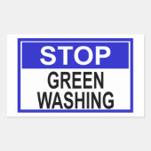 Greenwash-Zeichen beenden Rechteckiger Aufkleber (Vorderseite)