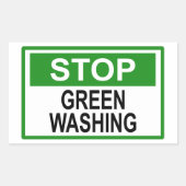 Greenwash-Zeichen beenden Rechteckiger Aufkleber (Vorderseite)