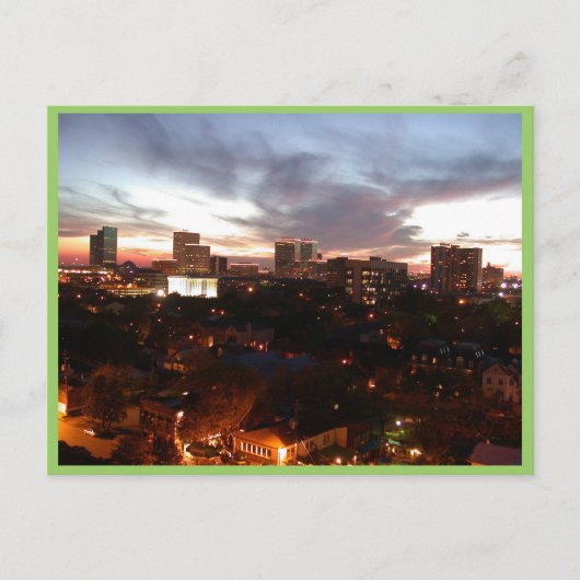 Greenway Plaza Gebiet von Houston in Texas Postkarte (Vorderseite)