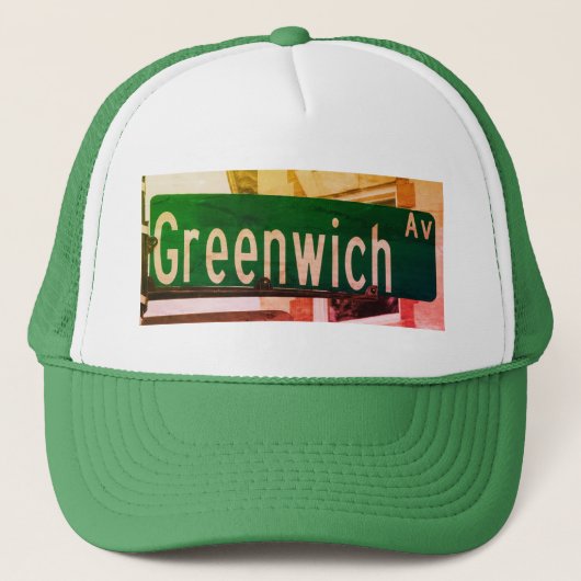 Greenwich Ave, Greenwich, CT Truckerkappe (Vorderseite)