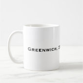 Greenwich Avenue Post Clock, Greenwich, CT Kaffeetasse (Links)