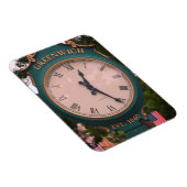 Greenwich Avenue Post Clock, Greenwich, CT Magnet (Rechte Seite)