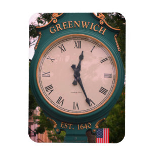 Greenwich Avenue Post Clock, Greenwich, CT Magnet