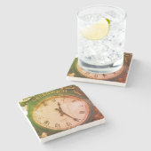 Greenwich Avenue Post Clock, Greenwich, CT Steinuntersetzer (Seitenansicht)