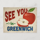 Greenwich Connecticut Apple - Vintage Reise Postkarte (Vorderseite)